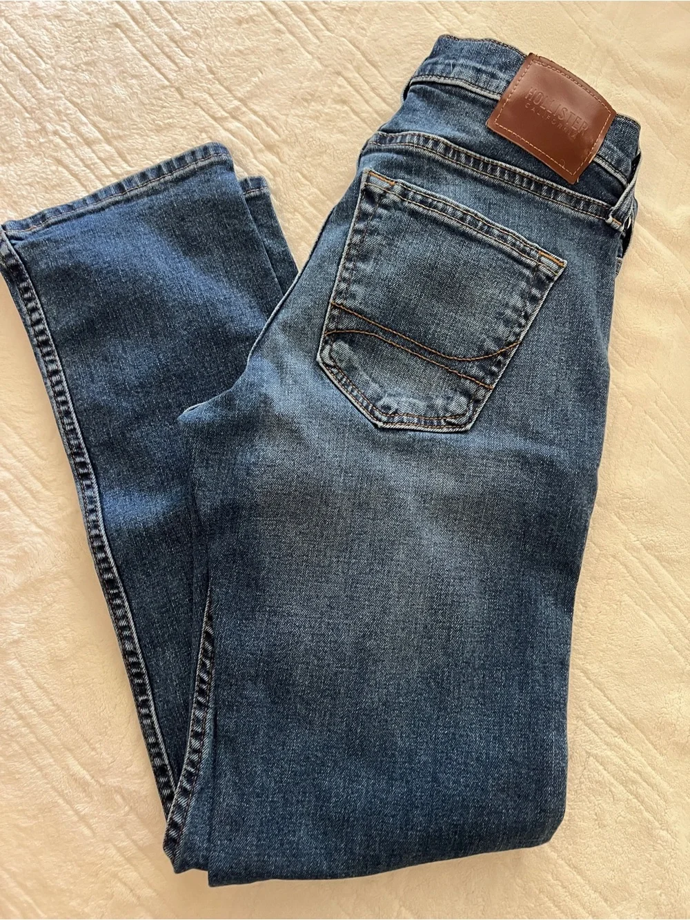 Hollister Men's Slim Straight Blue Denim Jeans